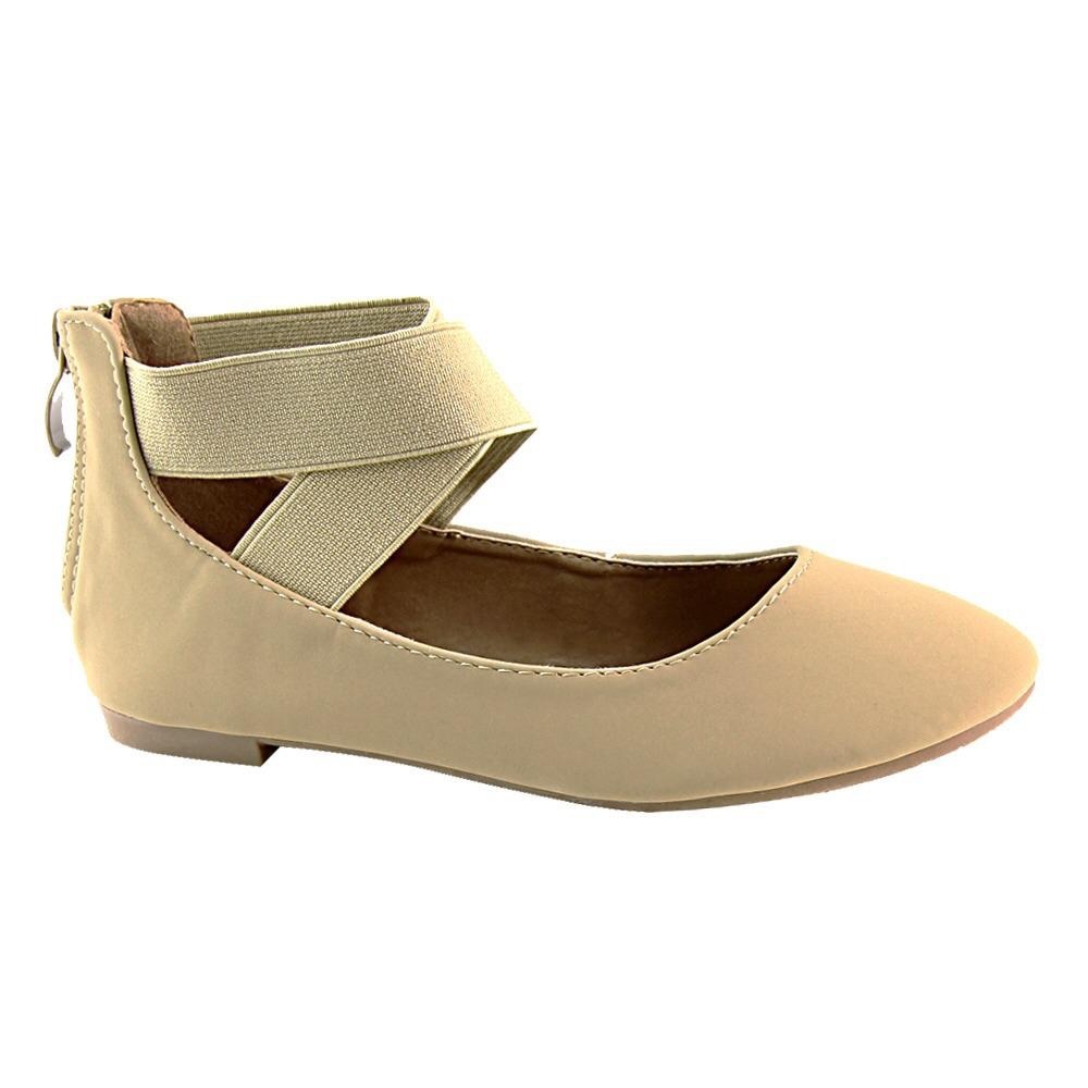 Cross Starp Round Toe Ballet Flat